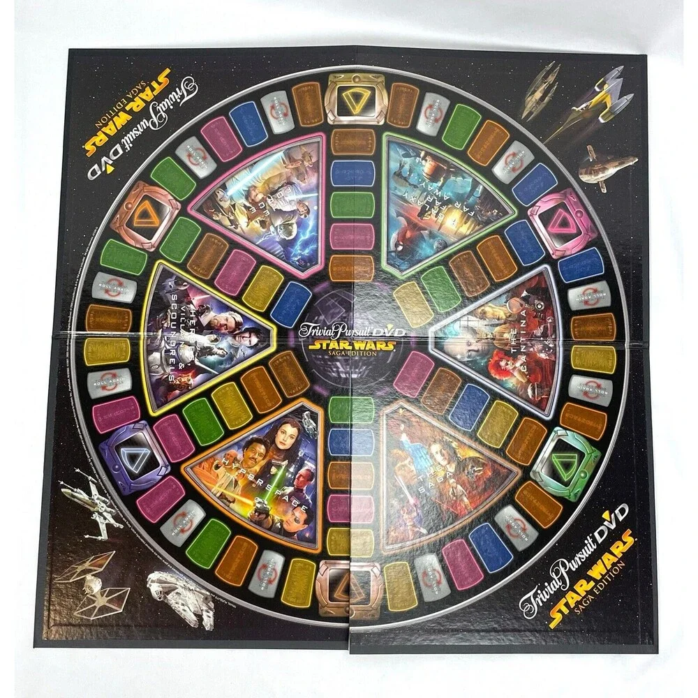 Trivial Pursuit DVD Star Wars Saga Edition Board Game Complete Some Sealed Parts